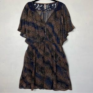 Xhilaration Semi Sheer Paisley Dress Sz XL